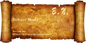 Bohin Noé névjegykártya
